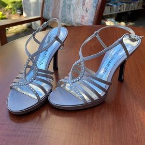 Silver dress sandals